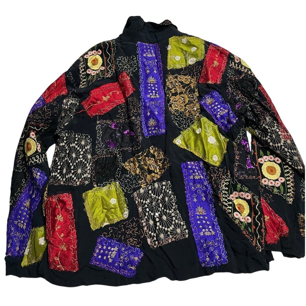 Vtg Chico's Design Patchwork Lightweight Jacket A… - image 8